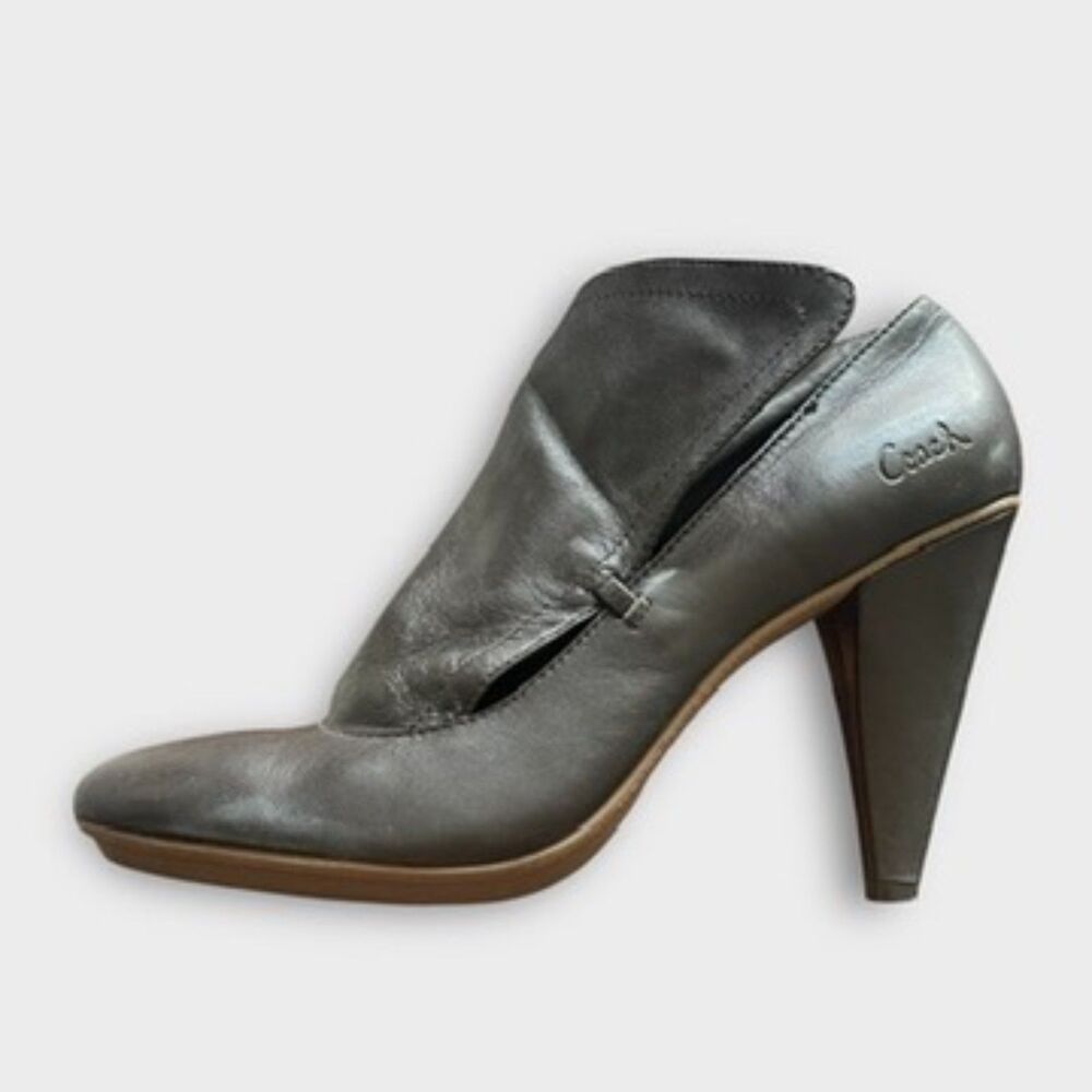 Coach Brown Glove Leather Fold-Over Heel Boots Size 10 – Stylish & Classic